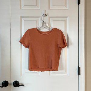 American Eagle Crop Thermal-Knit Top